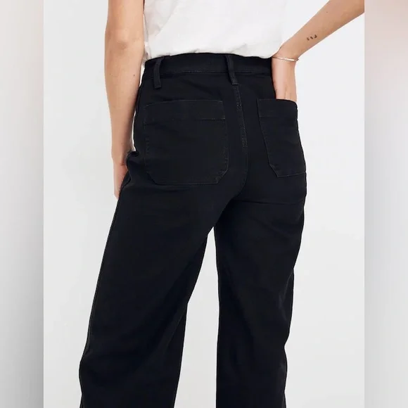 Madewell Emmett Wide-Leg Crop Pants Black 28 - Picture 4 of 10
